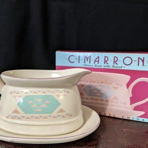 International China "Cimarron" Gravy Boat with Stand - NIB, never used